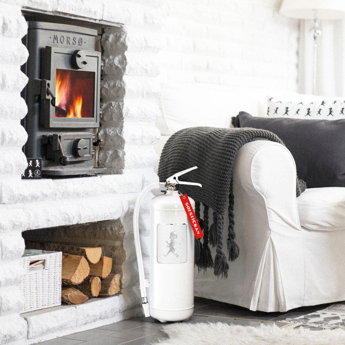 Solstickan Brandslukker hvid/sølv 6 kg