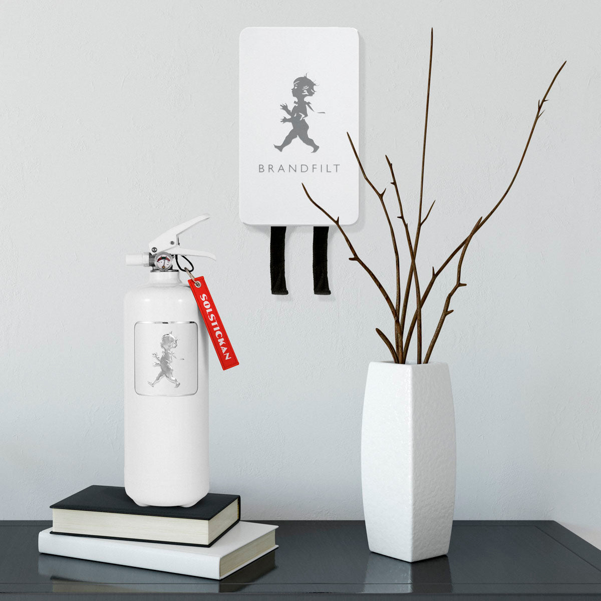 Solstickan Brandtæppe hvid