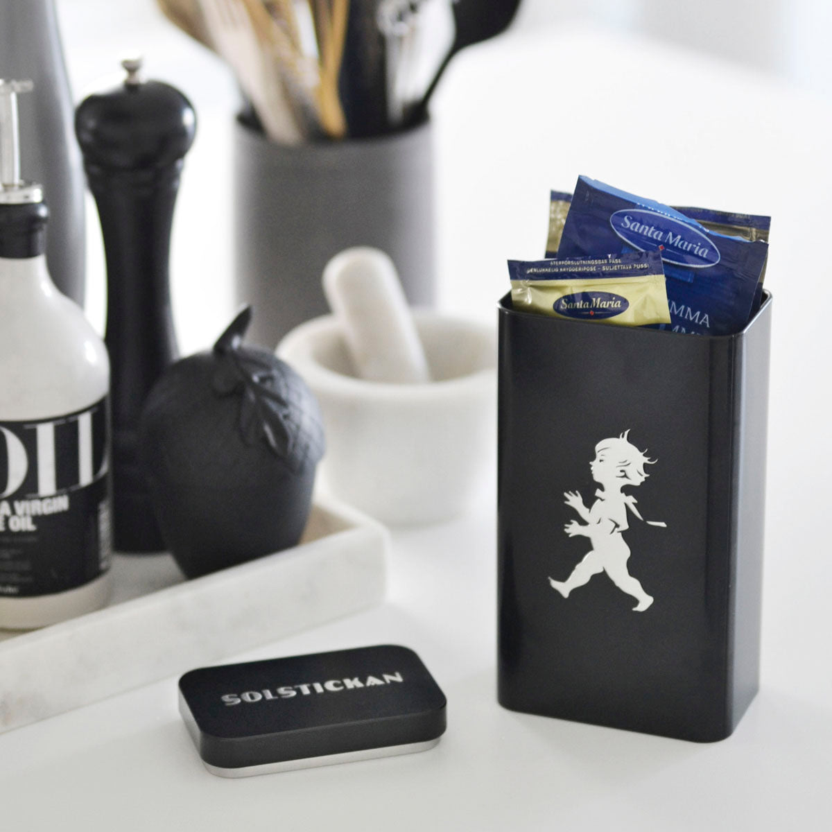 Kaffedåse Solstickan Sort