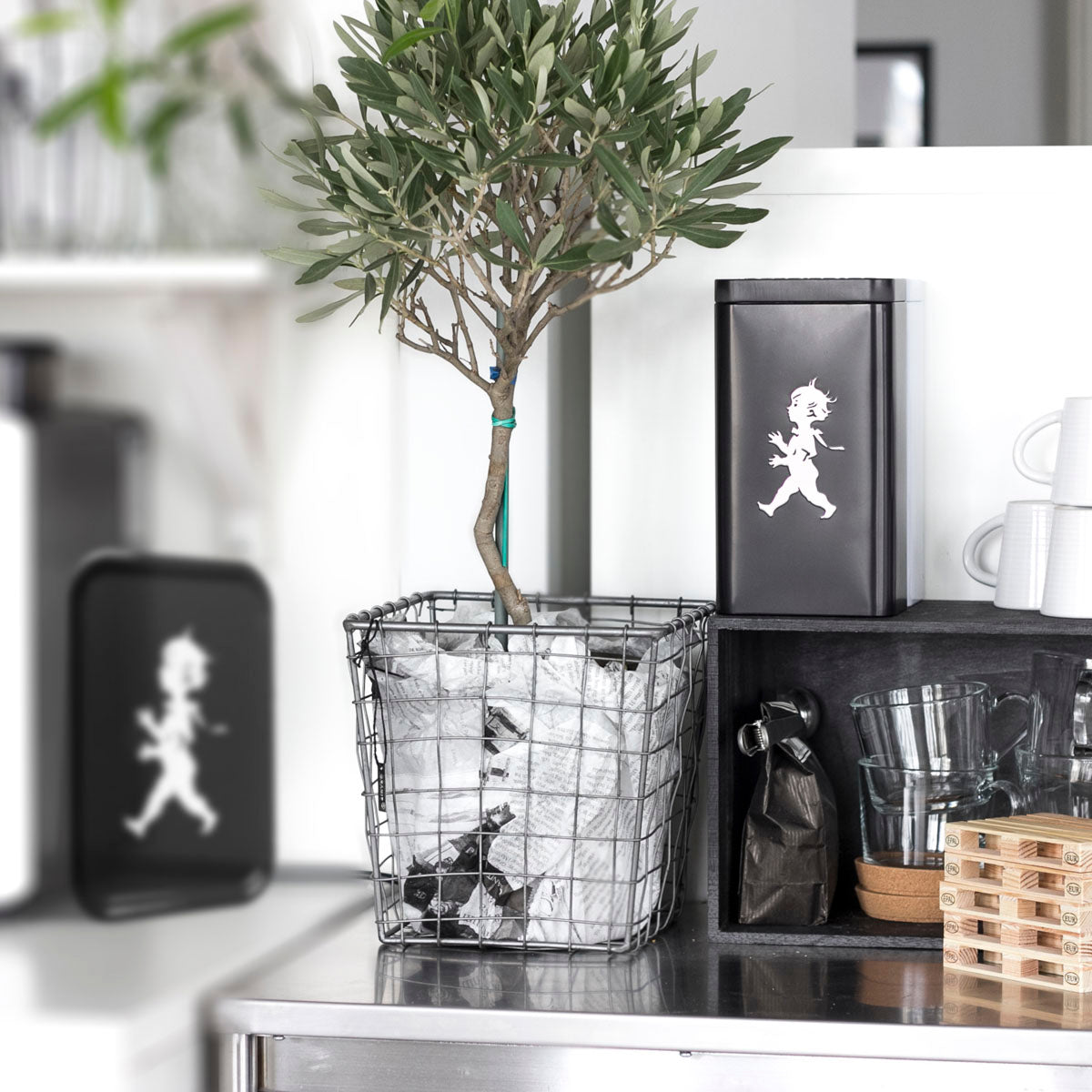 Kaffedåse Solstickan Sort