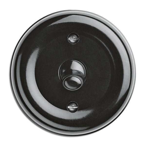 Vippekontakt Udenpåliggende Sort