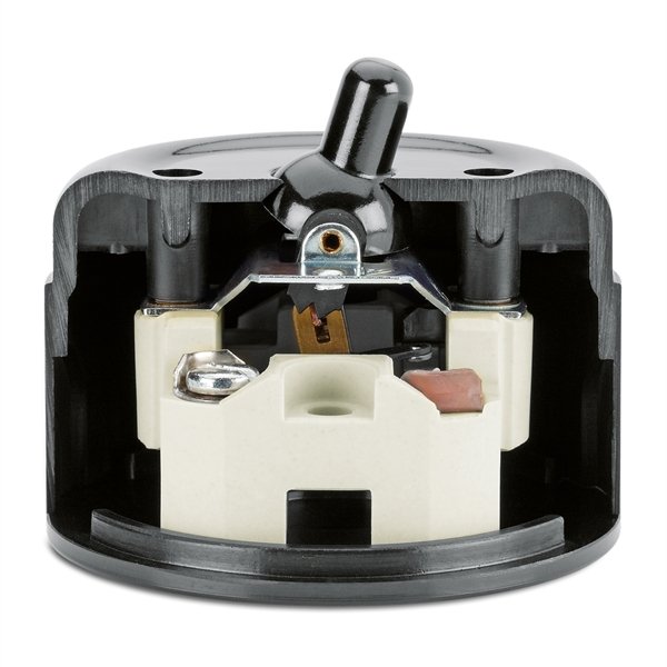 Vippekontakt Udenpåliggende Sort