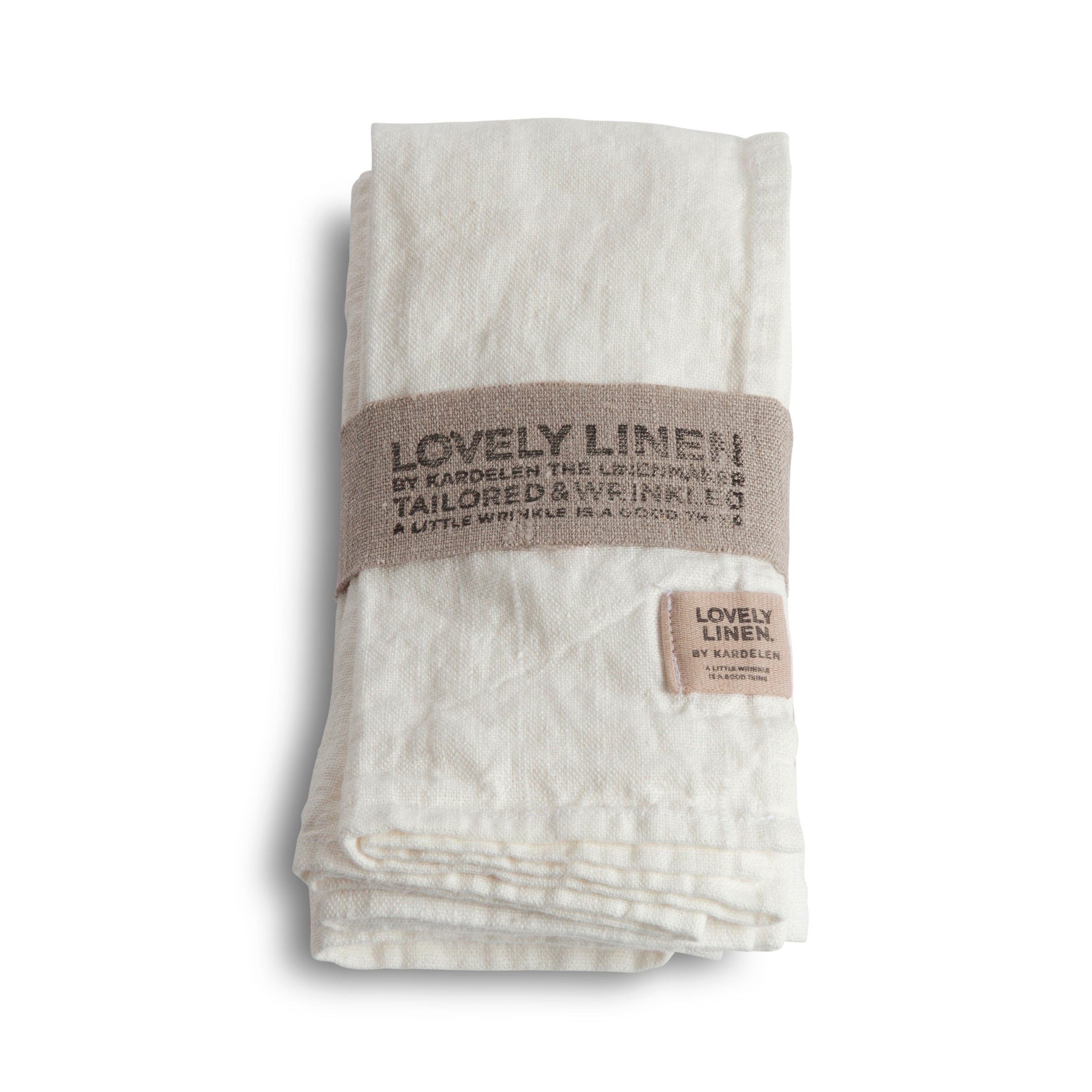 Linneservett off white