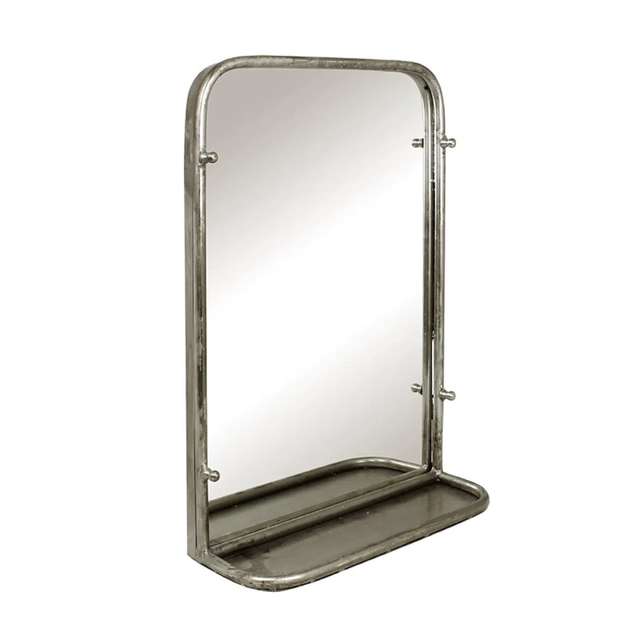 Spegel Karin m. Hylla Antik Silver Liten