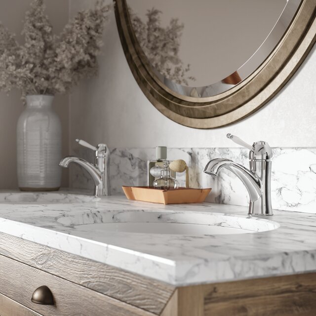 Tvättställsblandare Damixa Tradition krom engreppsblandare