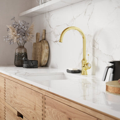 Köksblandare Damixa Tradition mässing engreppsblandare