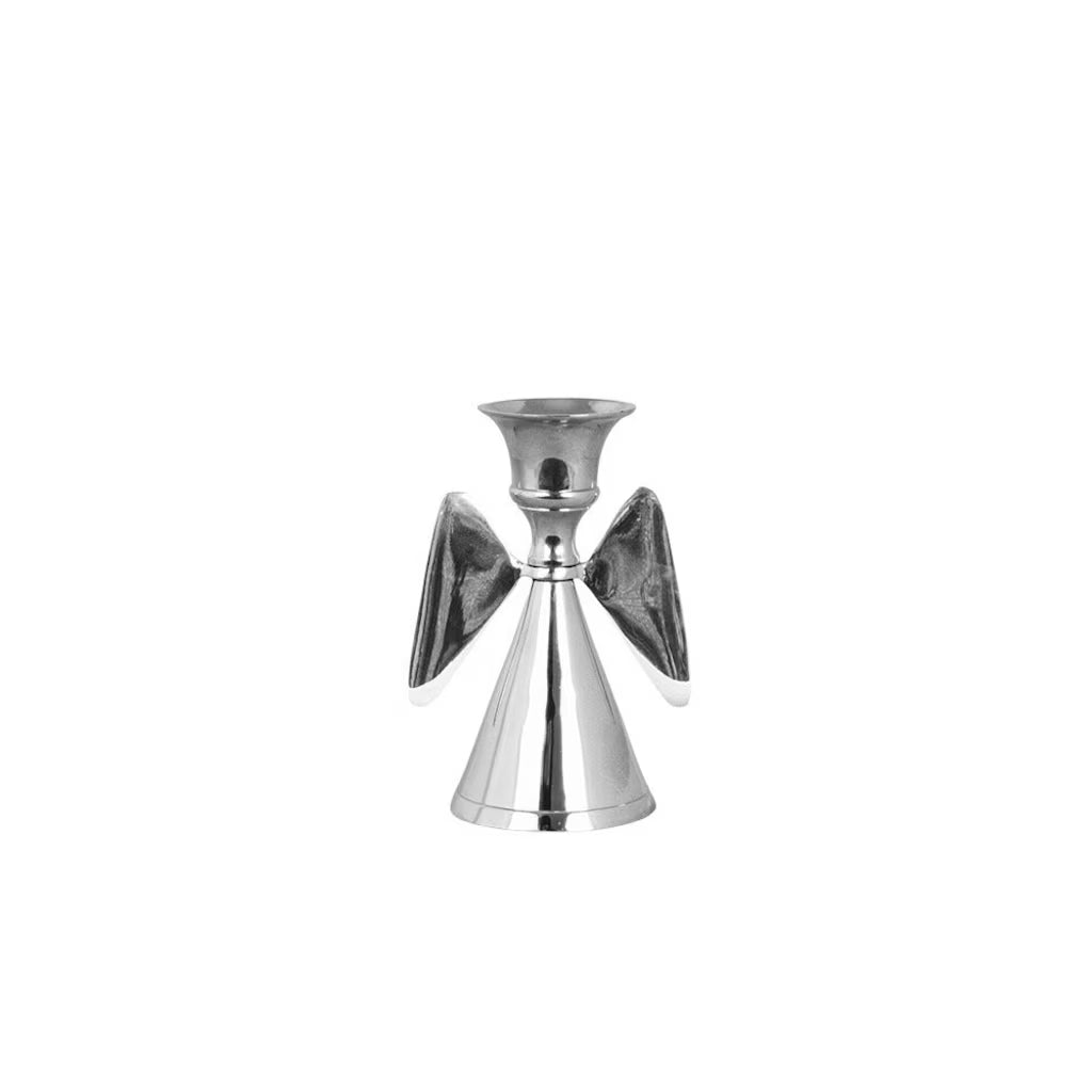 Ljusstake Ängel Nickel Låg