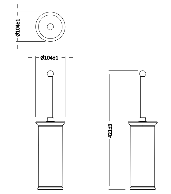 Burlington toiletbørsteholder