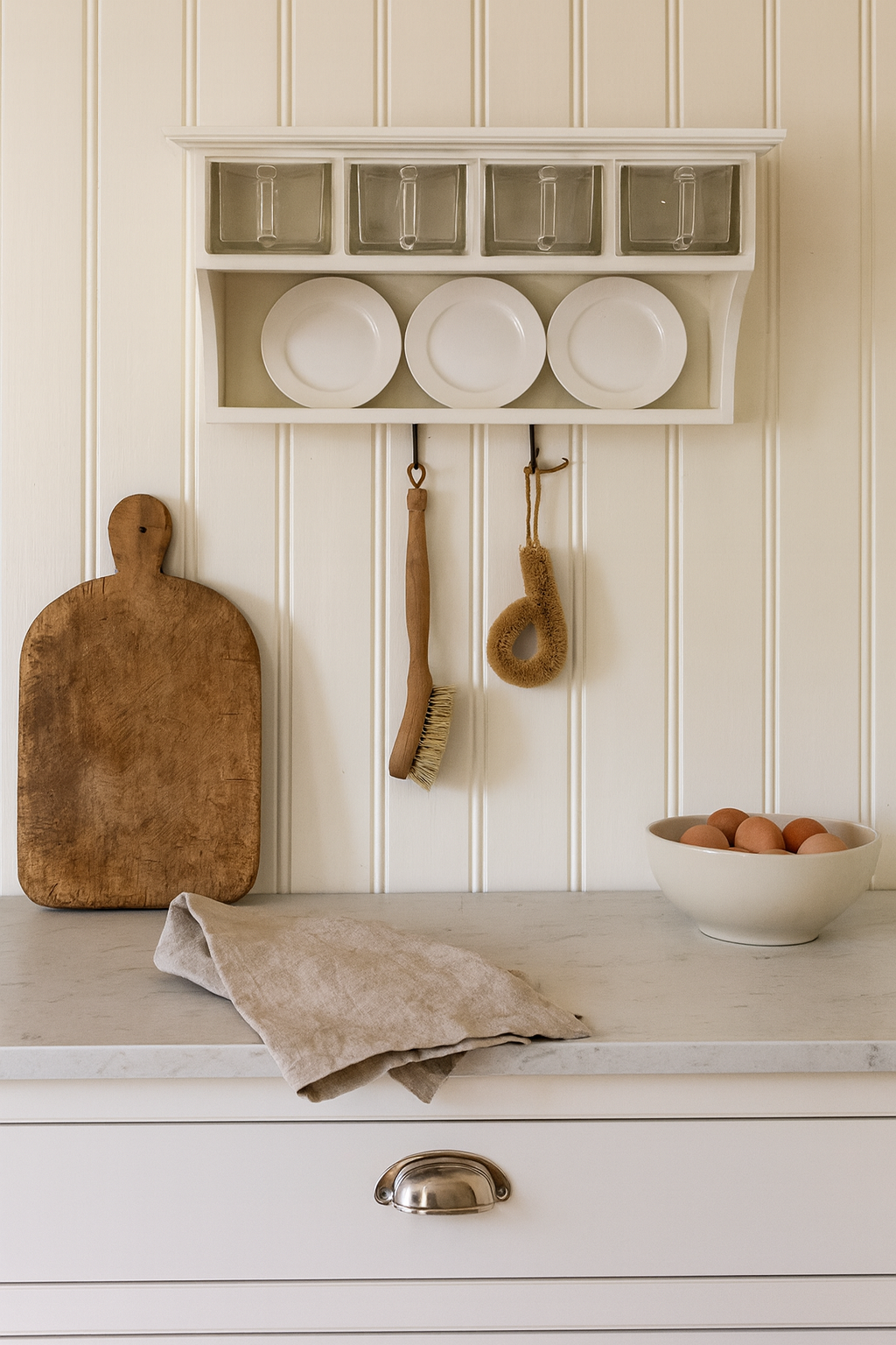 Kökshylla Ida fyra glaslådor