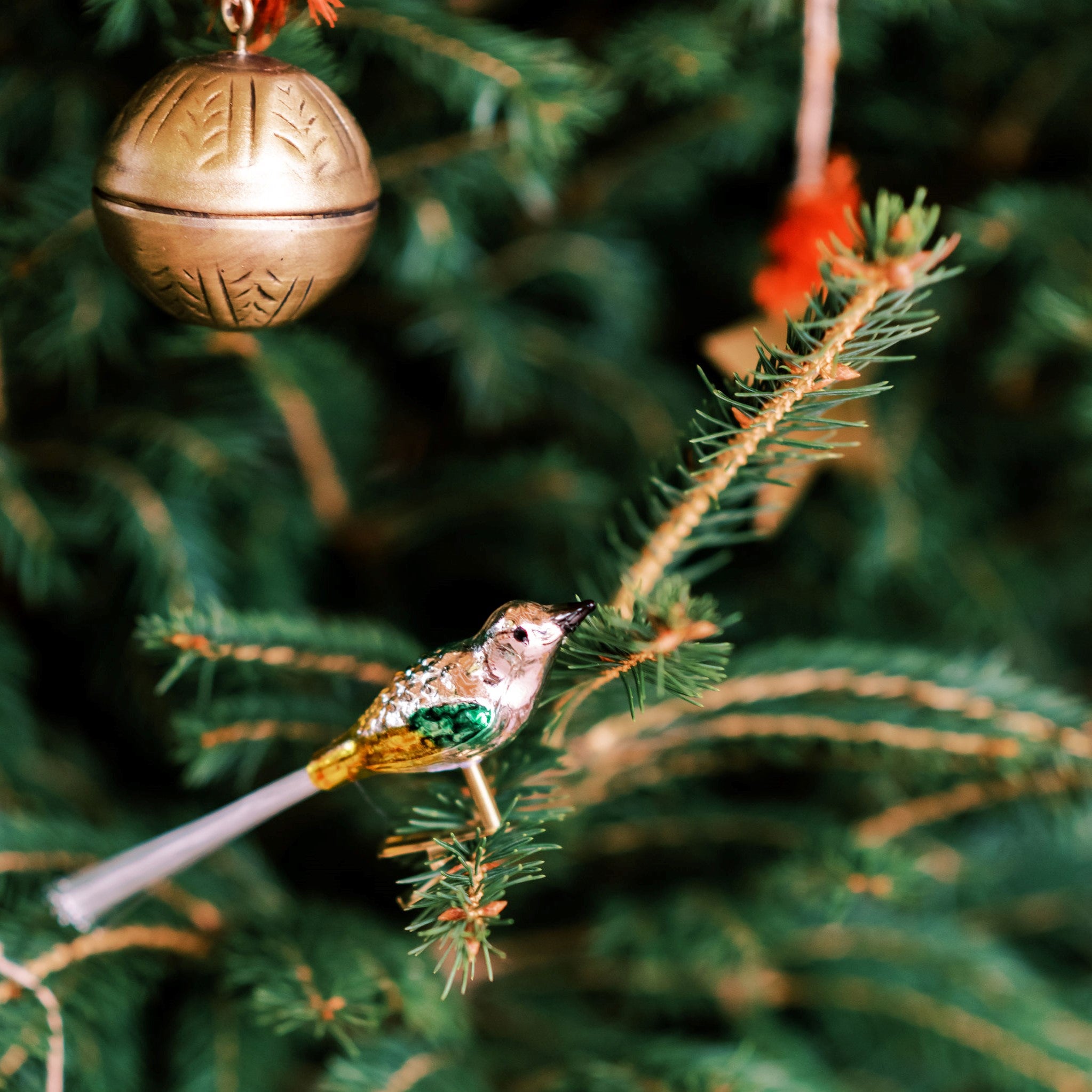 Glasfugle til juletræet