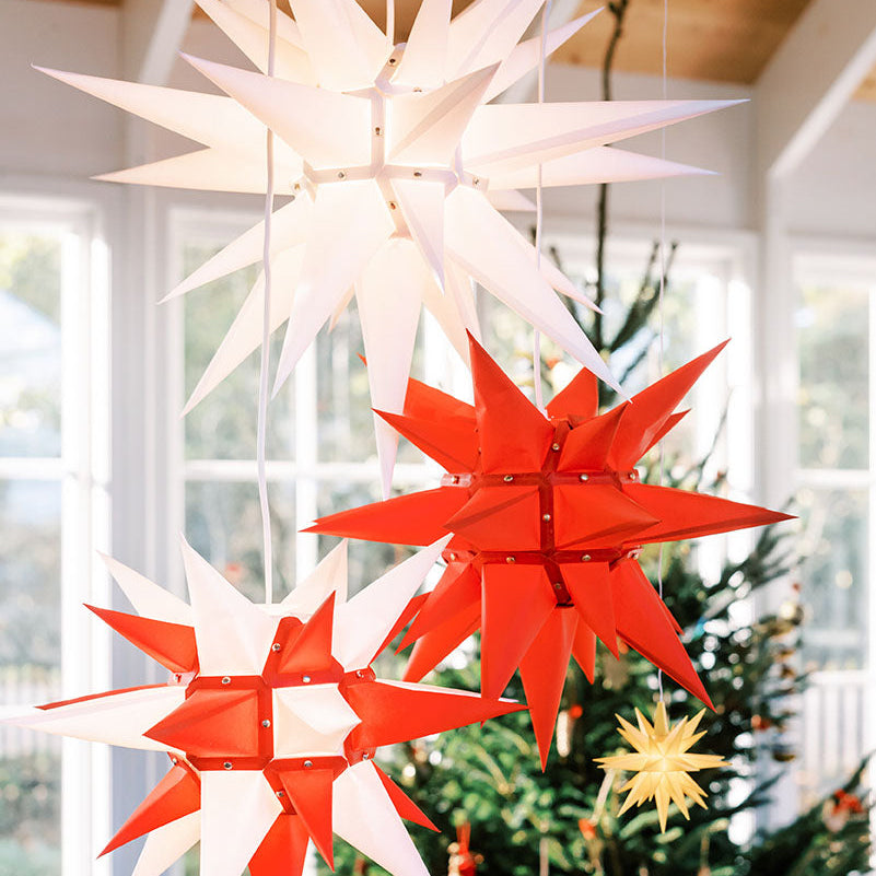 Adventsstjärna vit papper 60 cm