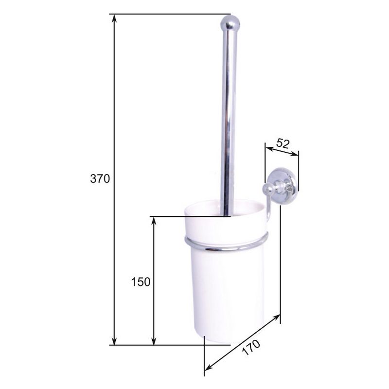 Haga toiletbørste med krom holder