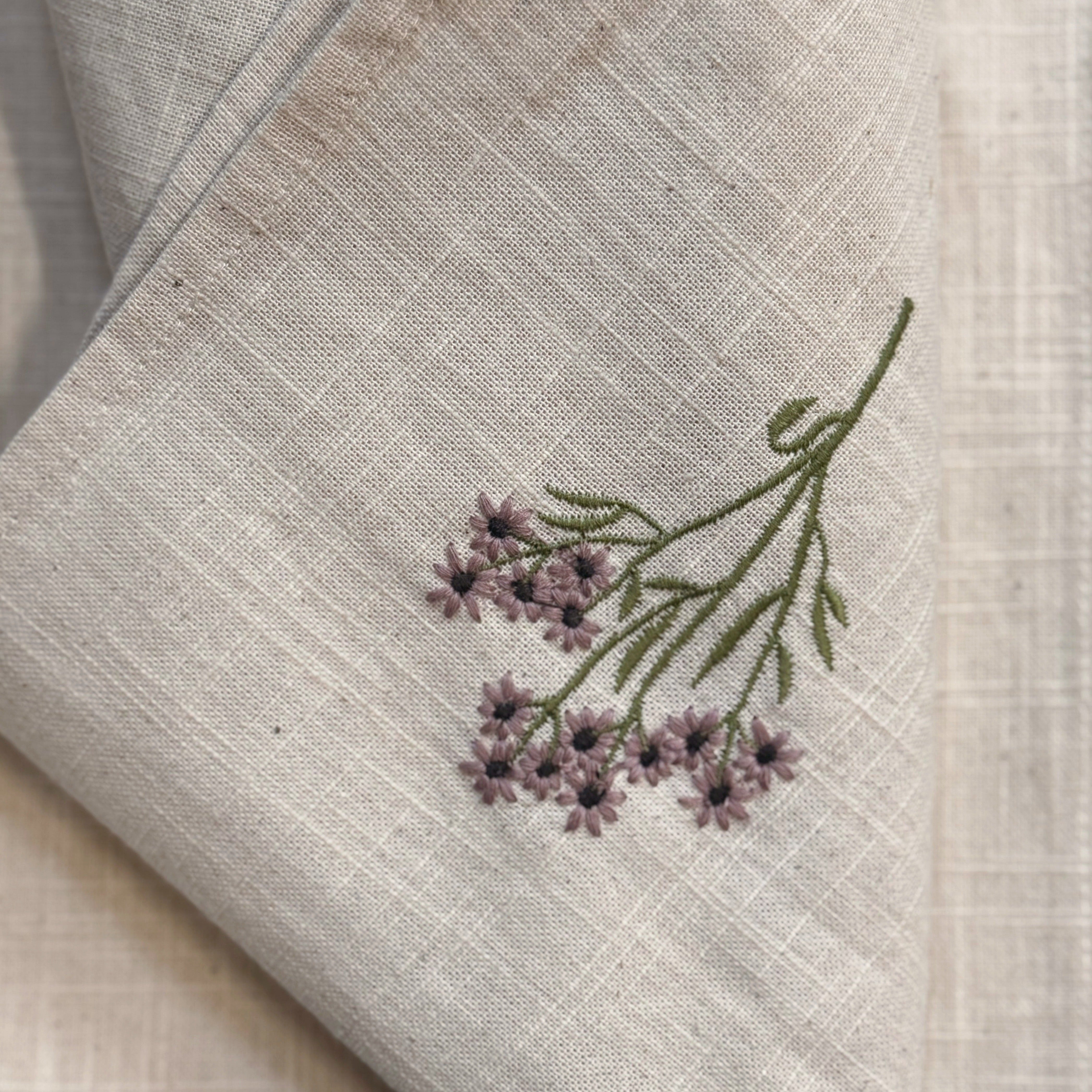 Tygservett Sommarblommor Osorterade styckvis