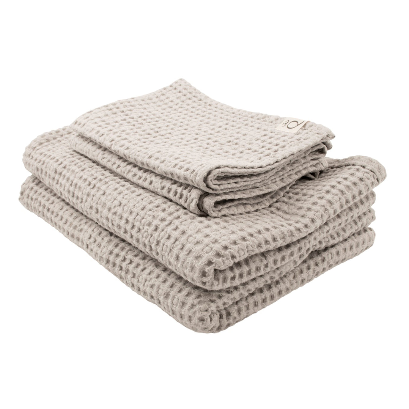 Paket med badlakan och handduk Sandhammaren ljusgrått