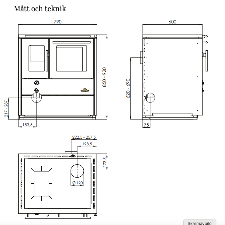 Vedspis Heimdall svart