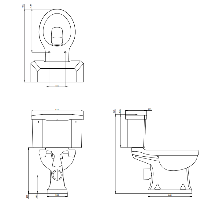Burlington WC inkl. WC Sitz