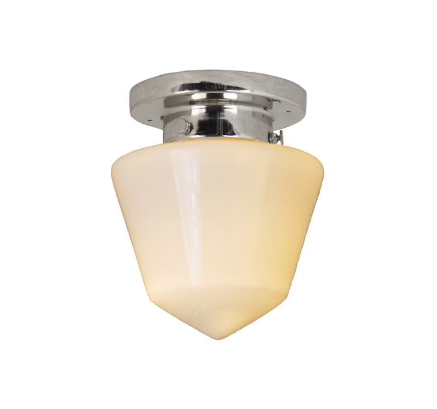 Badrumslampa Tak Signe Nickel/Opal Vit