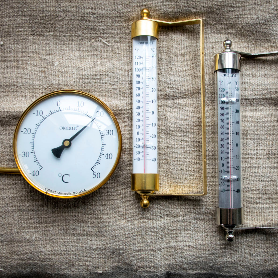Thermometer aus vernickeltem Messing