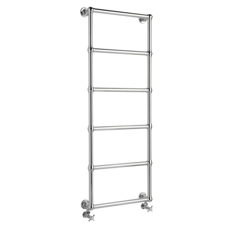 Juliet handdukstork med vinklad ventil Victorian krom