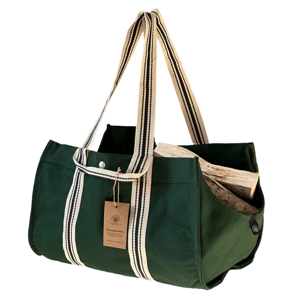 Brennholztasche aus Canvas 46 x 32 x 26 cm - Bergslagsväskan