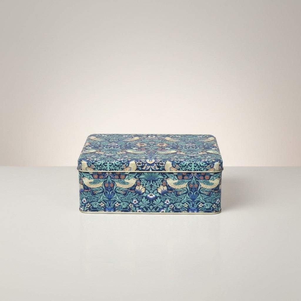 Plåtburk Rektangulär W.M Strawberry Theif