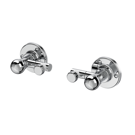 Burlington spegelfäste 1850 i krom, 2-pack