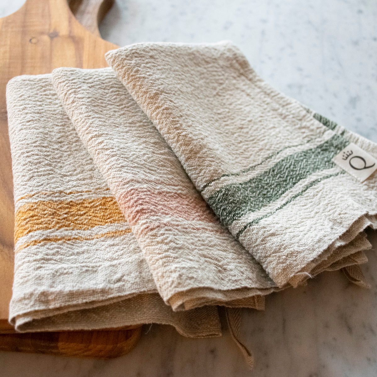 Kökshandduk Hörte natur/rost 40x65 cm