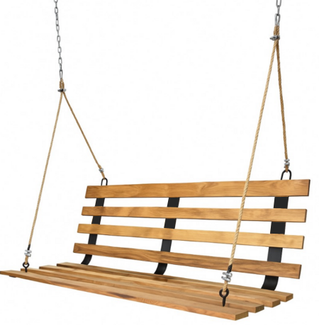 Hängande soffa i teak