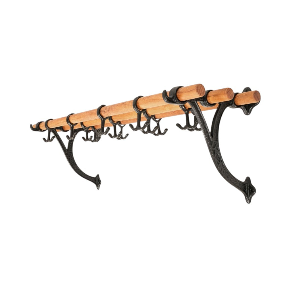 Hutablage Jahrhundertwende aus Holz & Gusseisen