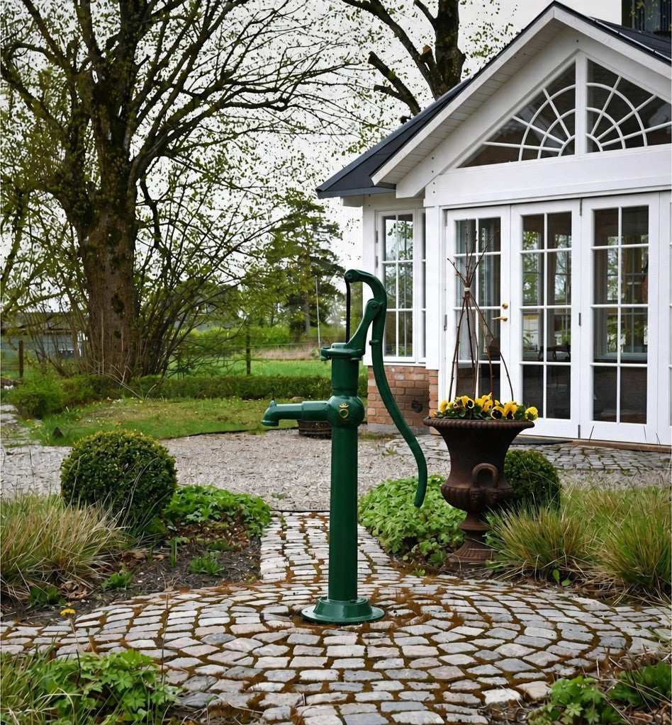 Manuelle Hofpumpe aus Gusseisen für Brunnen und Tank - Qvesarum grün