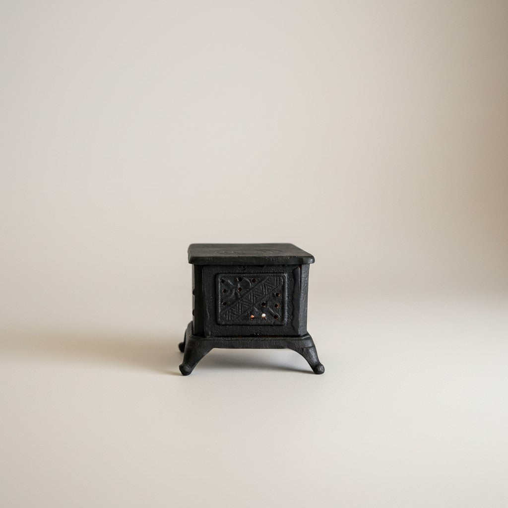 Liten Köksspis för Värmeljus Svart