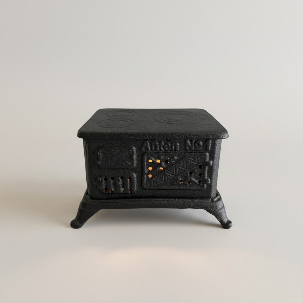 Liten Köksspis för Värmeljus Svart