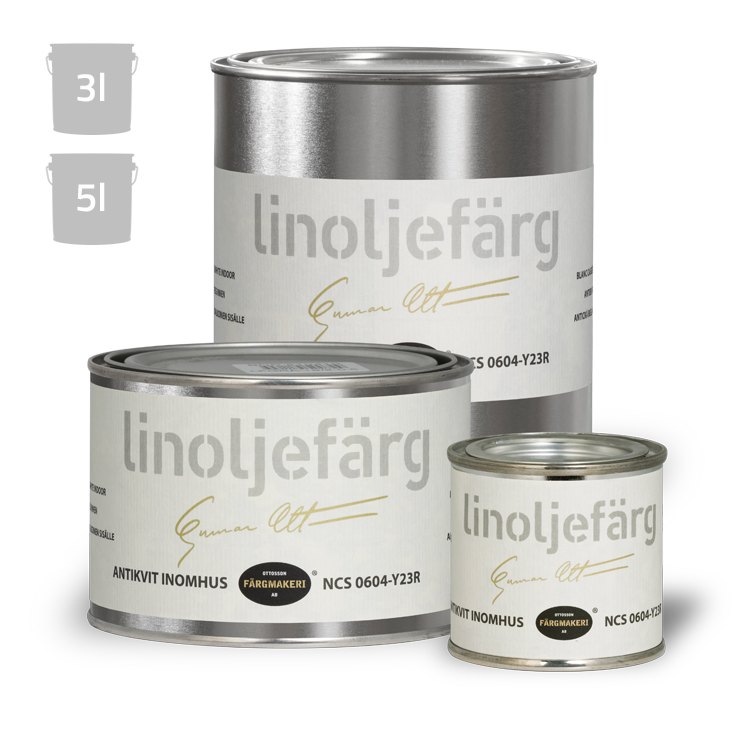 Antik hvid linoliemaling Ottossons