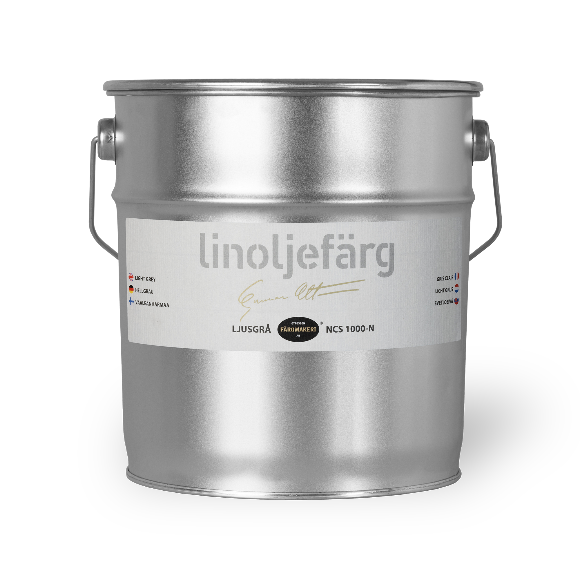 Lysegrå linoliemaling Ottossons