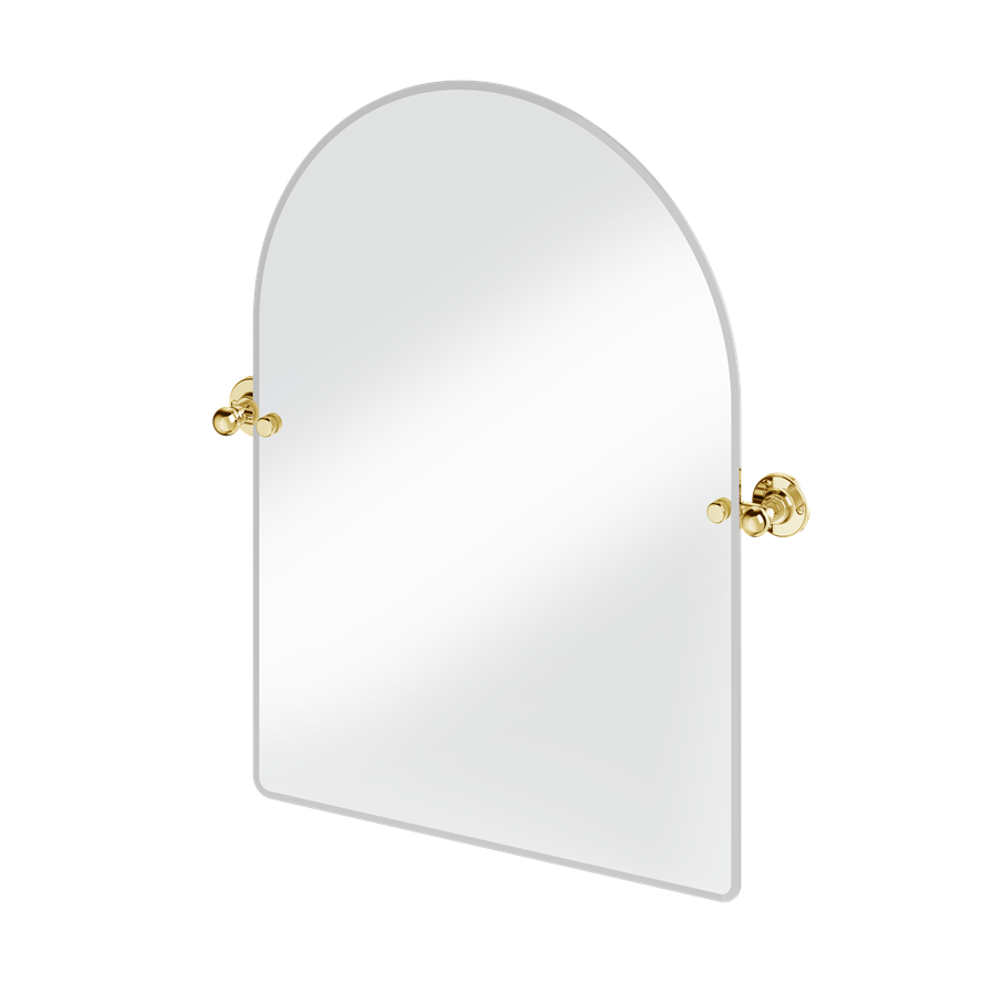 Burlington spegel bågformad 75x55cm med väggfästen