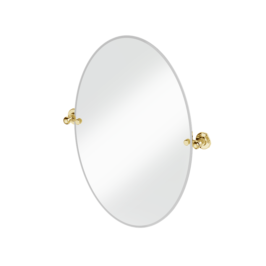 Burlington spegel oval 50x70 cm med väggfästen