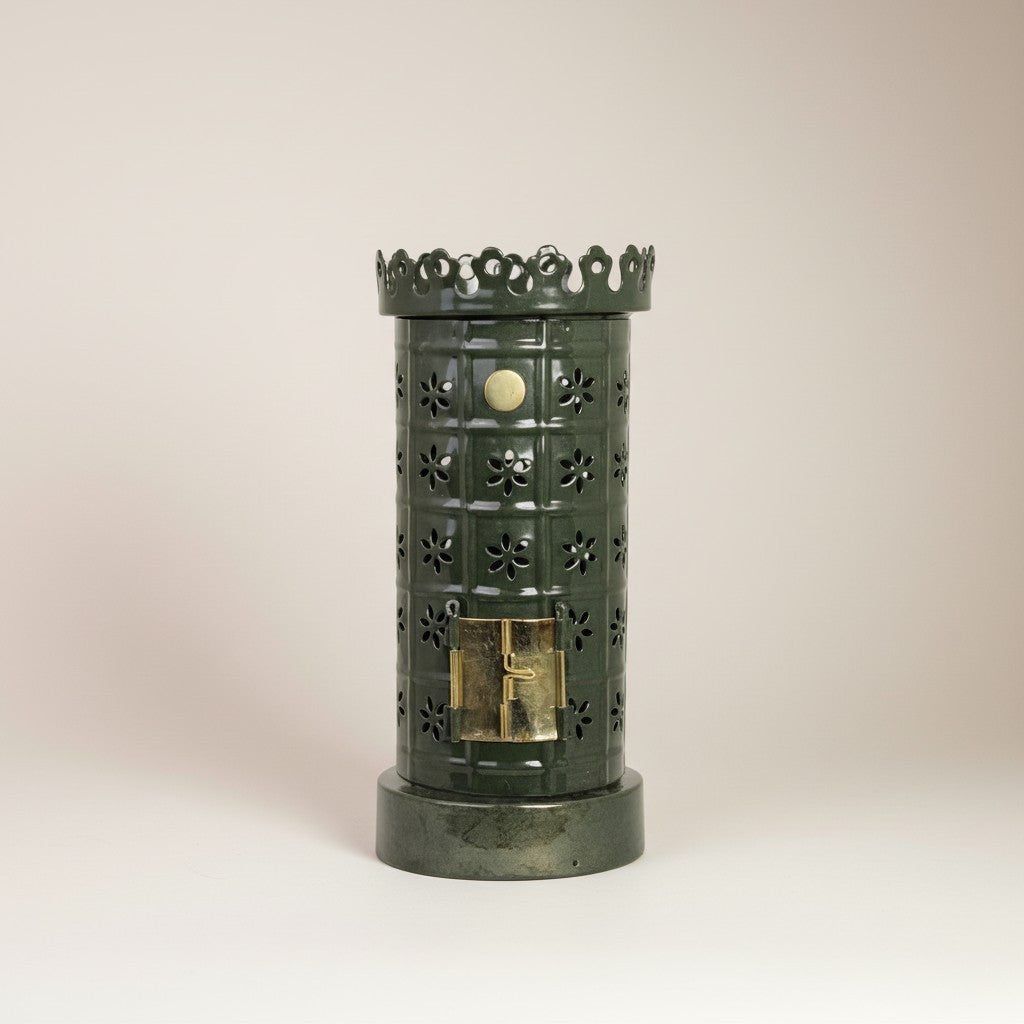 Värmeljushållare Kakelugn Grön