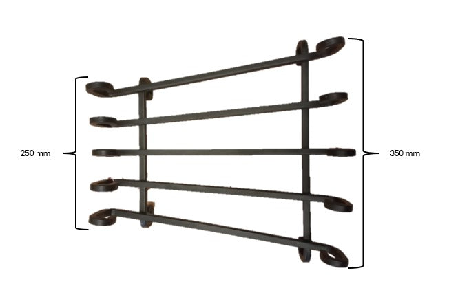 Handsmitt vedgaller till kamin