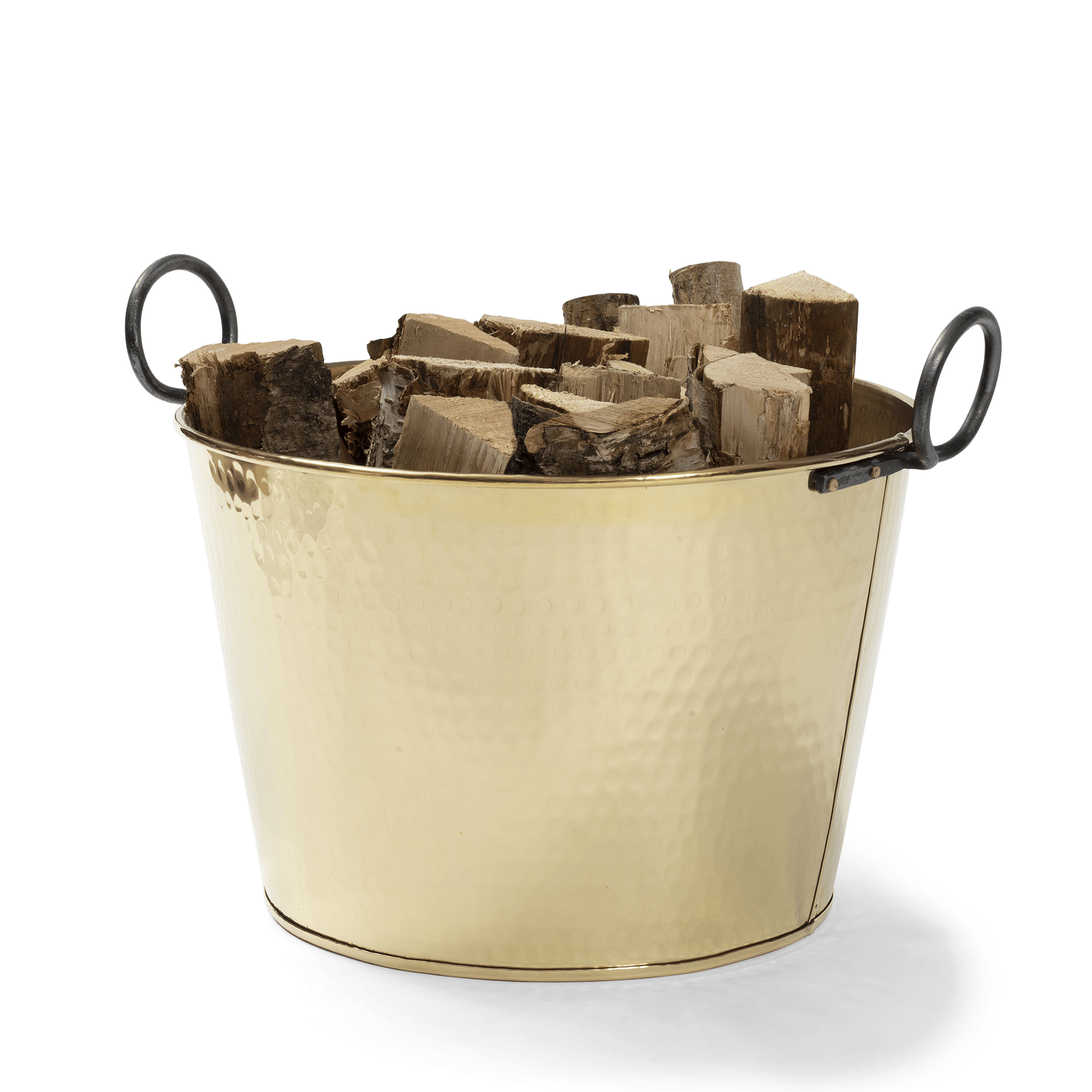 vedgryta i mässing med handtag