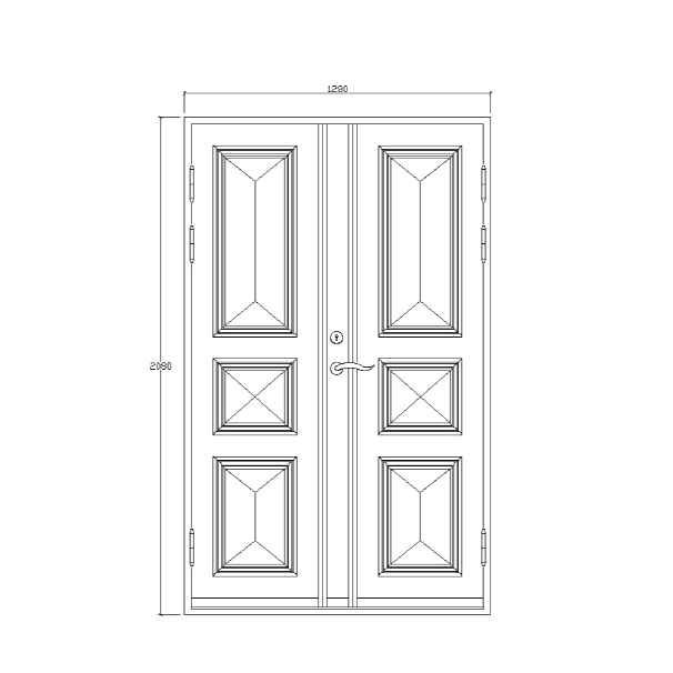 Brantevik dobbeltdør hvid 1280×2080 mm