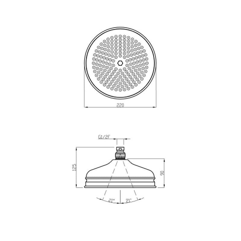 Maxima Classic loft 22 cm krom