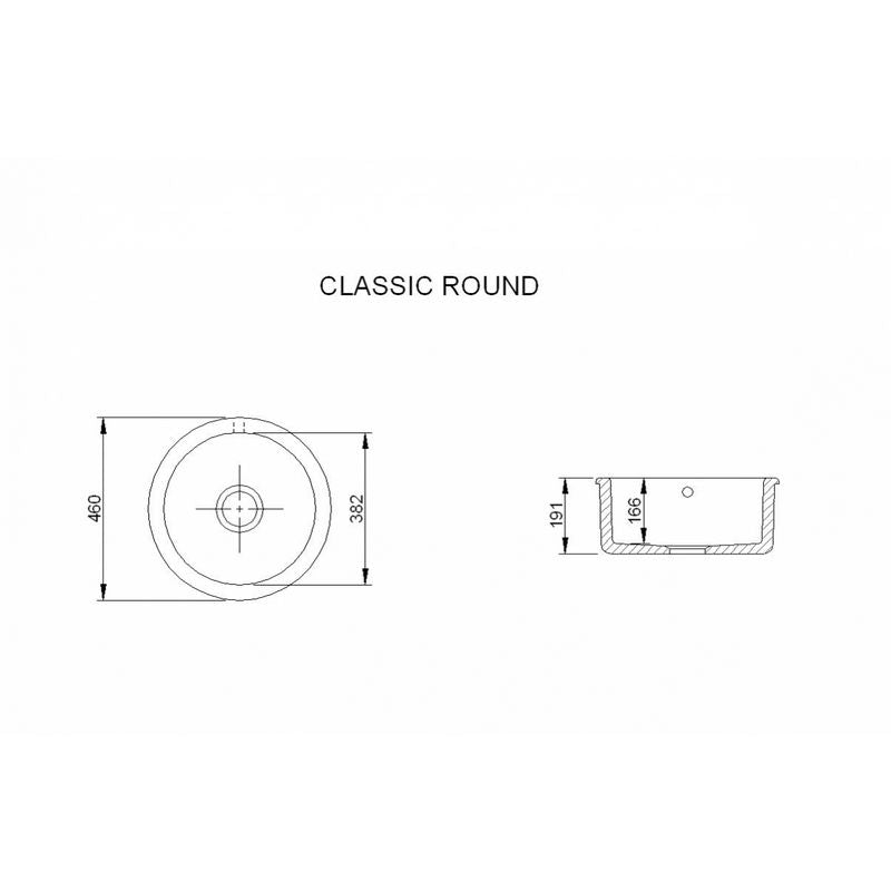 Porcelænsvask Shaws Classic Round