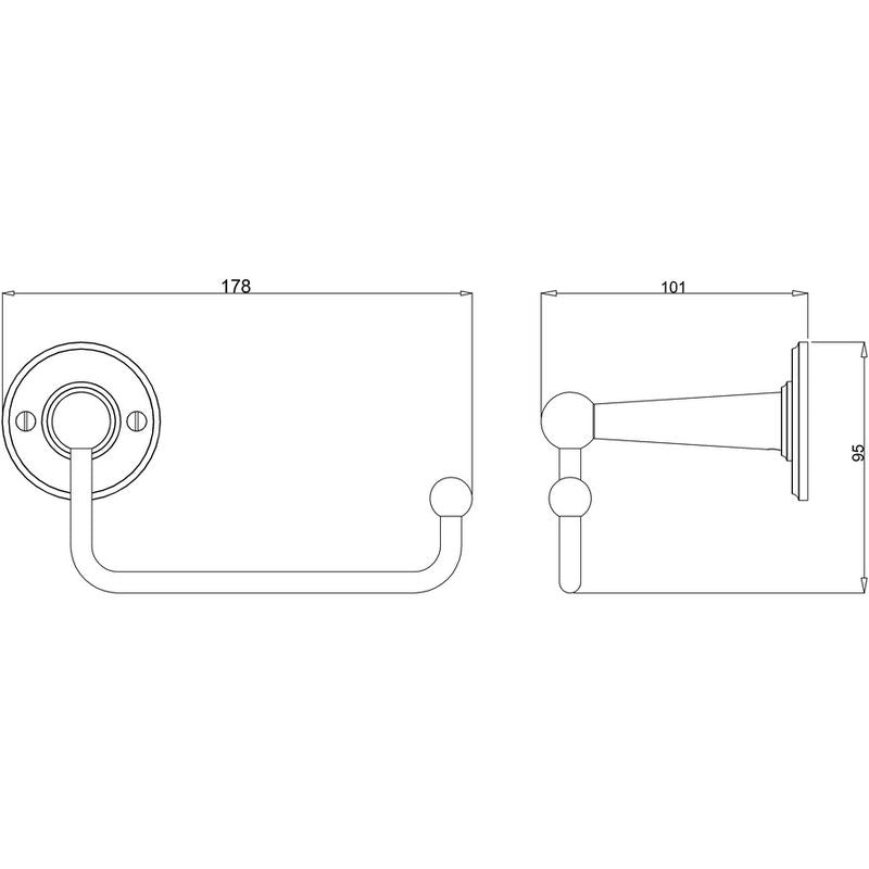 Toiletrulleholder Burlington krom